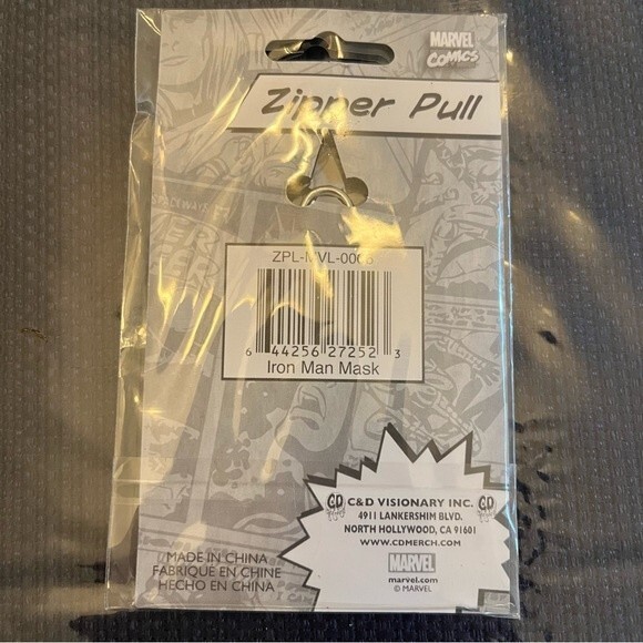 Marvel Character Iron Man Logo Zipper Pull or Charm - Picture 2 of 2